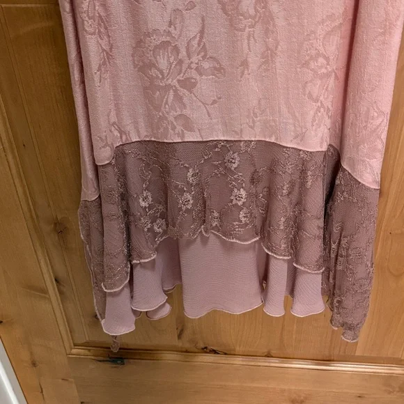 Elegant Pink Lace Maxi Dress - Picture 4 of 9